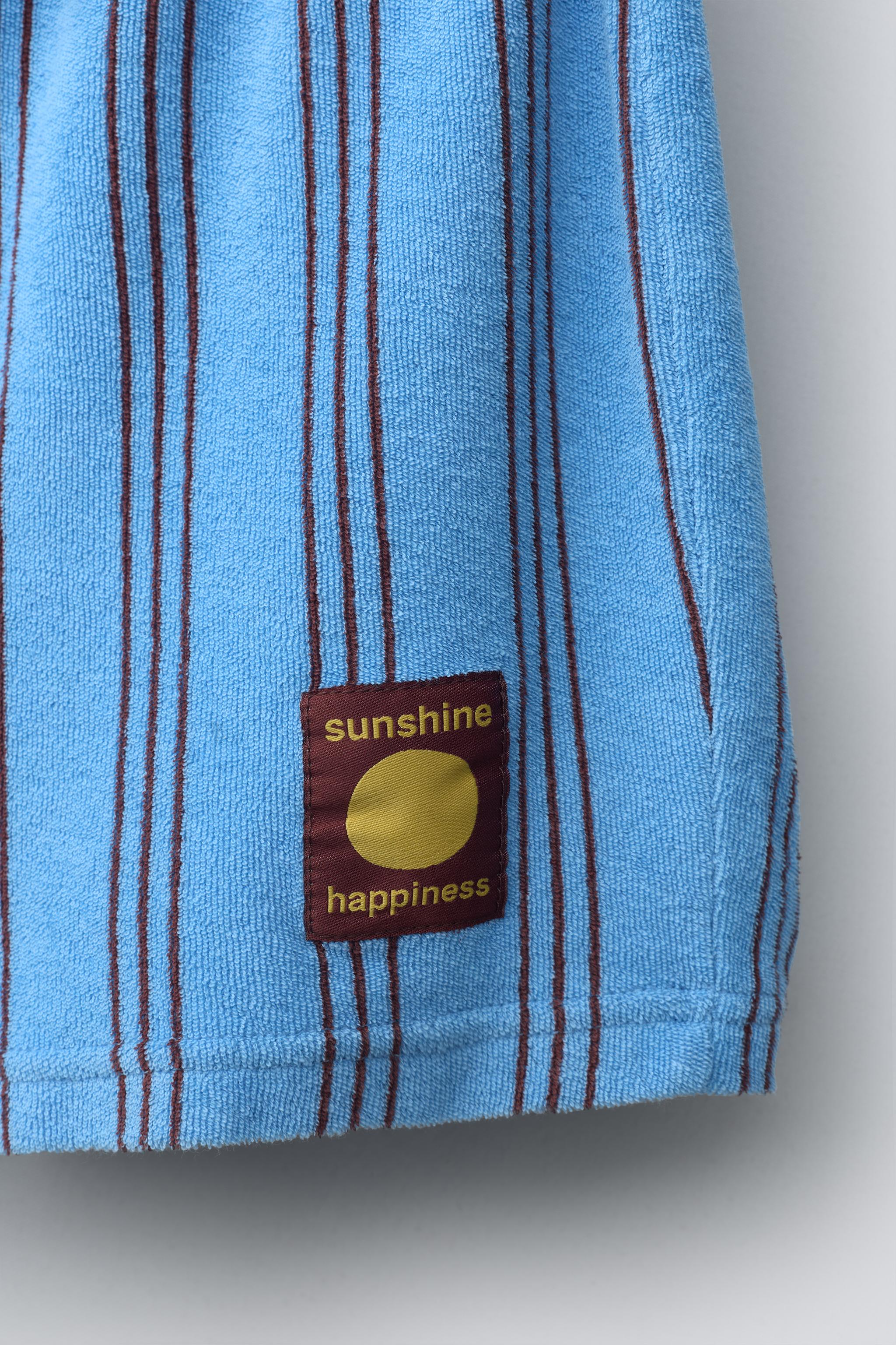 SHORT EFFET ÉPONGE À RAYURES